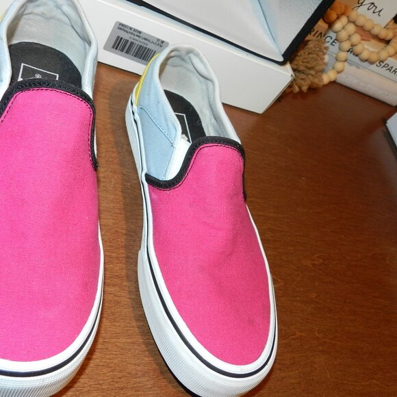 Women's Asher Color Block Slip In VANS Sneakers Size 7 - Picture 4 of 16